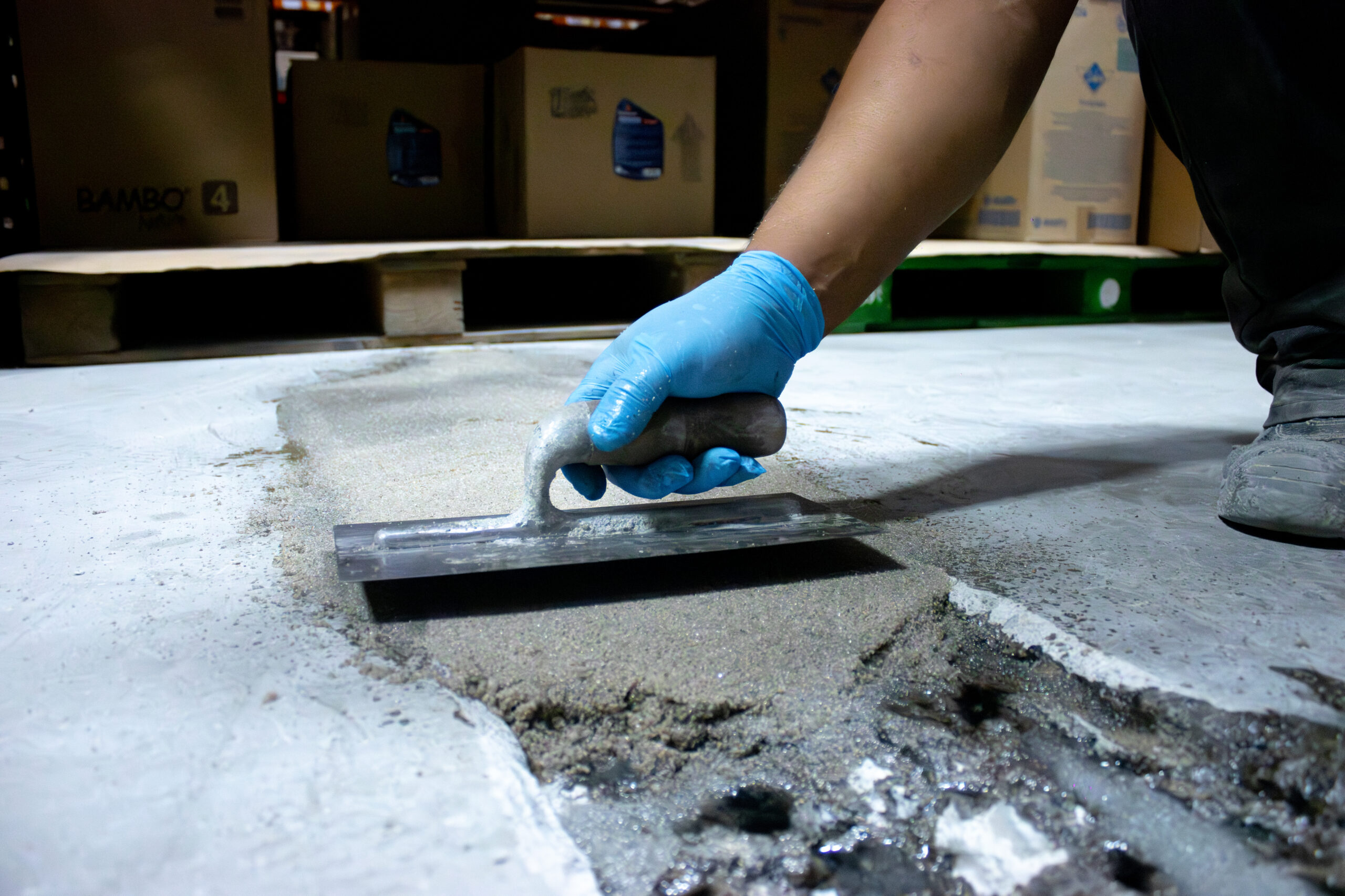 Aplicación del material